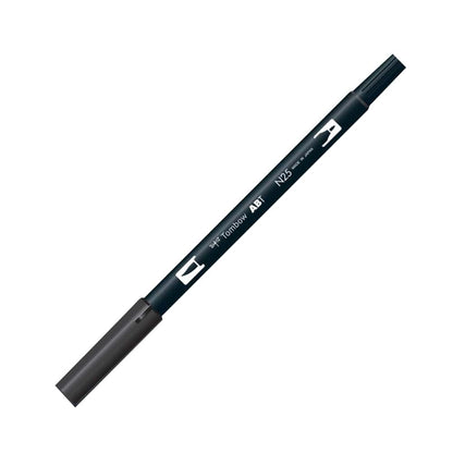 Tombow AB-T Dual Brush Pen Grafik Kalemi Lamp Black N25