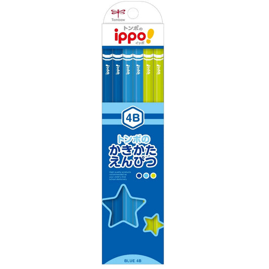 Tombow ippo! Dereceli Kurşun Kalem 4B Renkler:Turkuaz-A.Mavi-Limon (3 Adet)