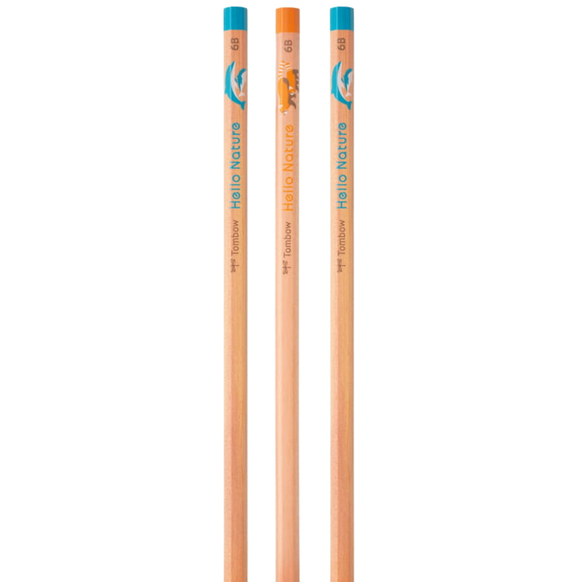 Tombow Hello Nature Ekolojik Dereceli Kurşun Kalem 6B Karışık (3 Adet)