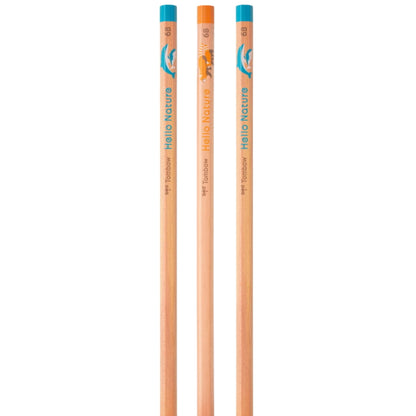 Tombow Hello Nature Ekolojik Dereceli Kurşun Kalem 6B Karışık (3 Adet)