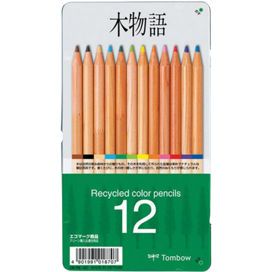 Tombow Geri Dönüştürülmüş Boya Kalemi Seti Metal Kutulu 12 Renk