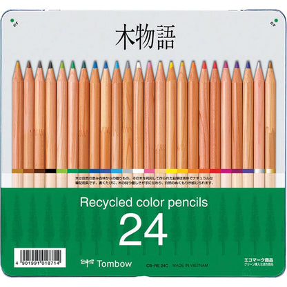 Tombow Geri Dönüştürülmüş Boya Kalemi Seti Metal Kutulu 24 Renk