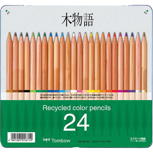 Tombow Geri Dönüştürülmüş Boya Kalemi Seti Metal Kutulu 24 Renk