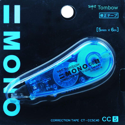Tombow MONO CC Mini Şerit Silici 5mmx6m Şeffaf Mavi