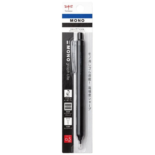 Tombow MONO Graph Lite Mekanik Kurşun Kalem 0,5mm Siyah - Blisterli