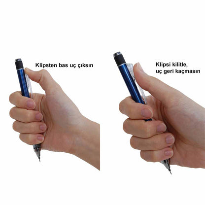 Tombow MONO Graph Mekanik Kurşun Kalem 0.3mm Siyah (Blisterli)