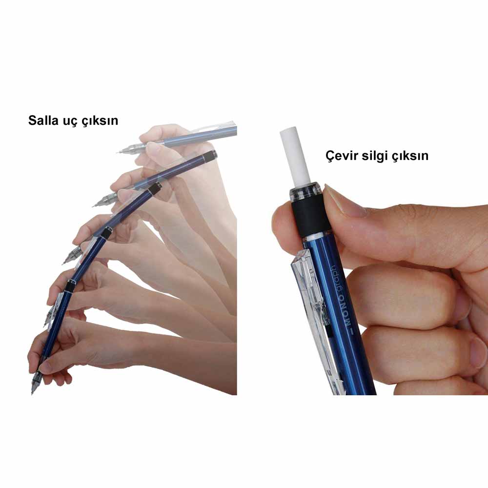 Tombow MONO Graph Mekanik Kurşun Kalem 0.3mm Siyah (Blisterli)