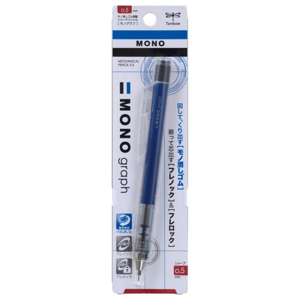 Tombow MONO Graph Mekanik Kurşun Kalem 0.5mm Mavi (Blisterli)