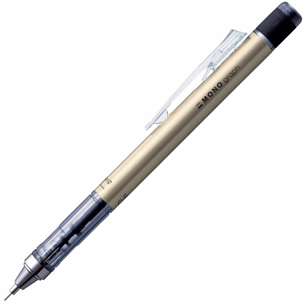 Tombow MONO Graph Metal Mekanik Kurşun Kalem 0.5mm Altın (Blisterli)