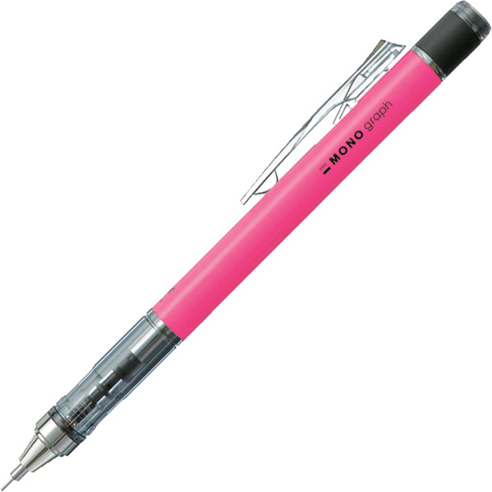 Tombow MONO Graph Neon Mekanik Kurşun Kalem 0.5mm Neon Pembe (Blisterli)