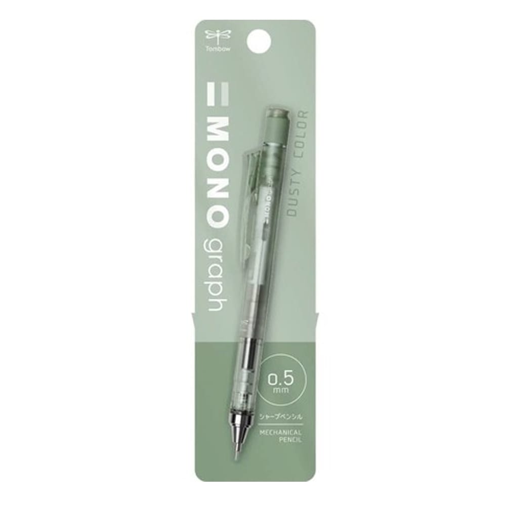 Tombow MONO Graph Dusty Mekanik Kurşun Kalem 0.5mm Olive Green (Blisterli)
