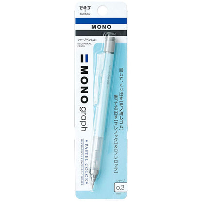 Tombow MONO Graph Pastel Mekanik Kurşun Kalem 0.3mm Buz Mavi (Blisterli)