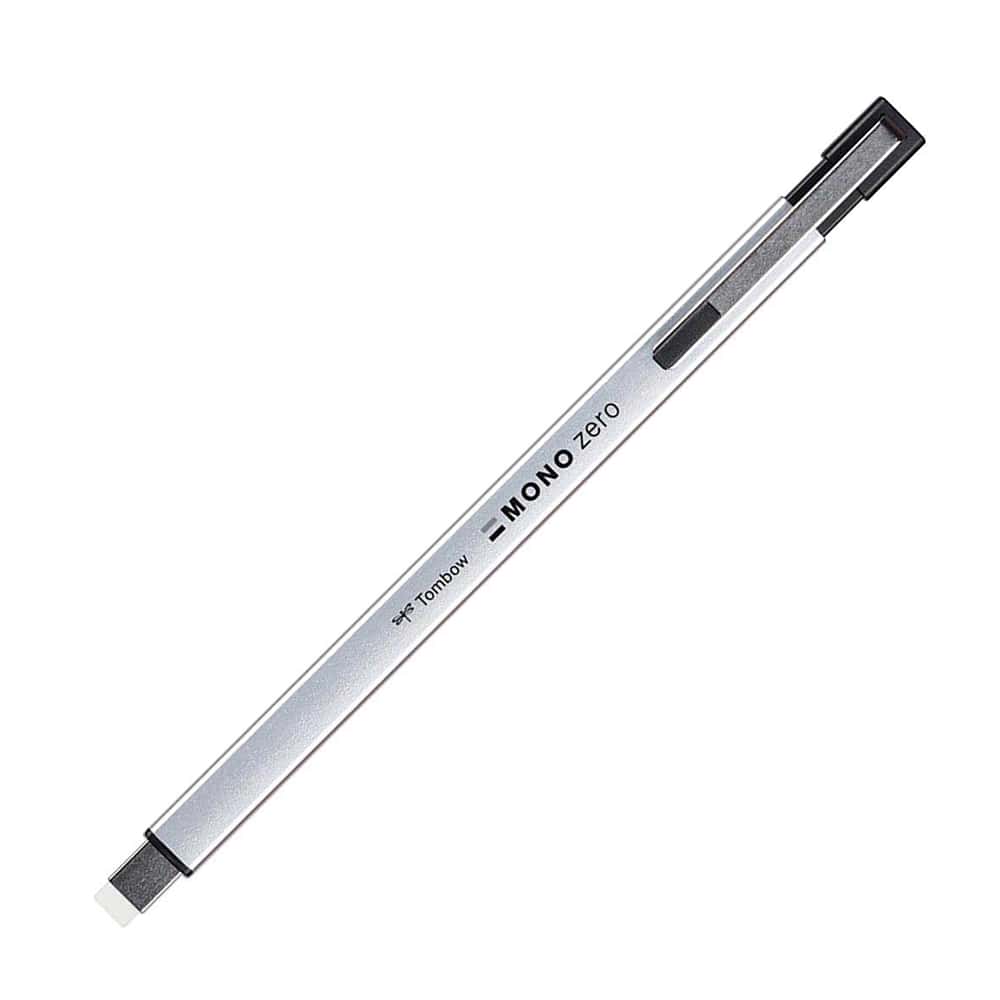 Tombow MONO Zero Metal Kalem Silgi Yassı Uç (2.5x5mm) Gümüş