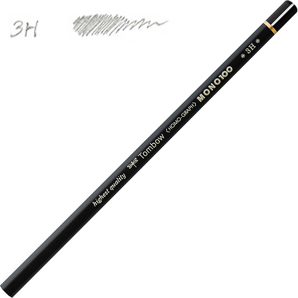 Tombow MONO-100 Dereceli Kurşun Kalem 3H
