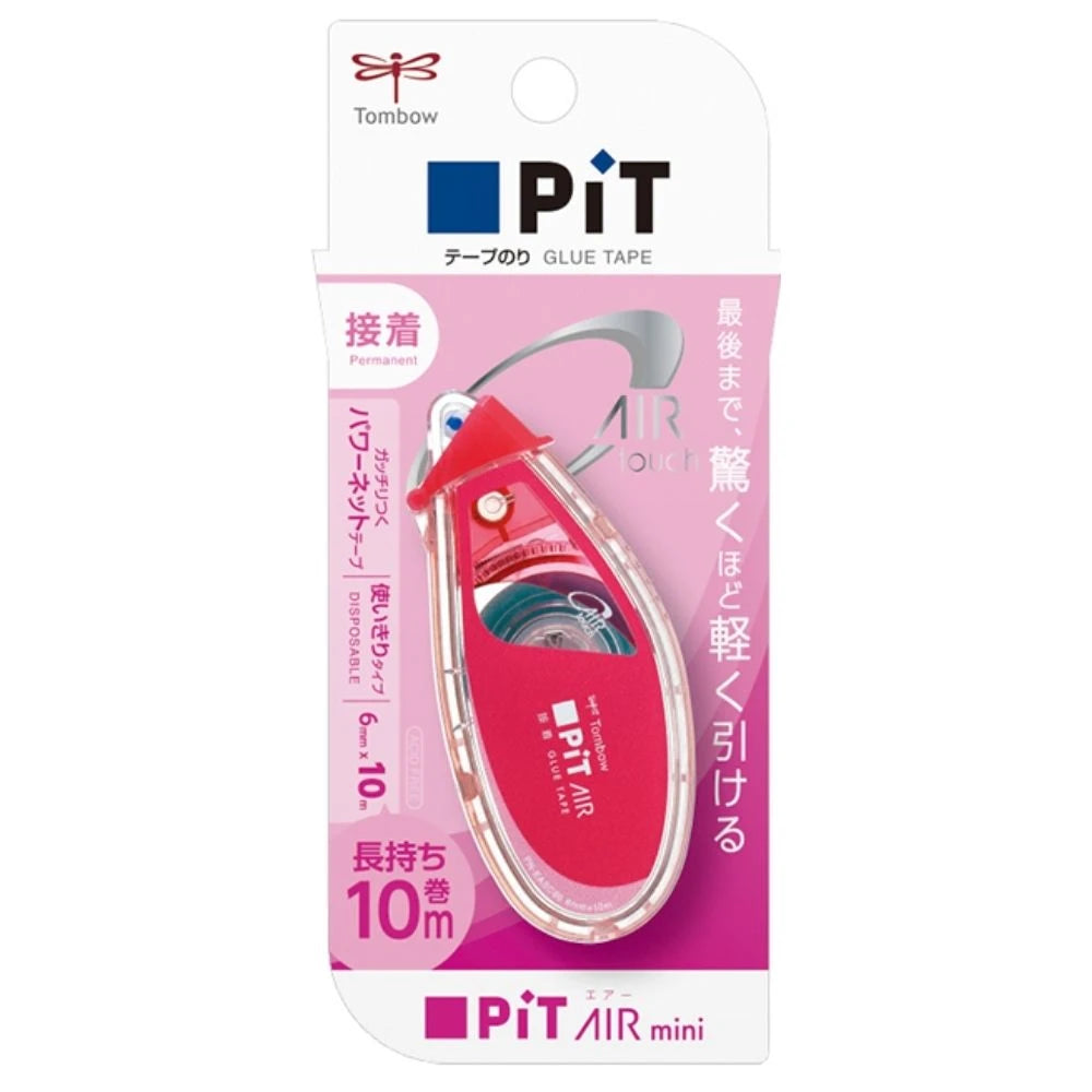 Tombow PiT AIR Mini Şerit Yapıştırıcı 6mmx10m Pembe