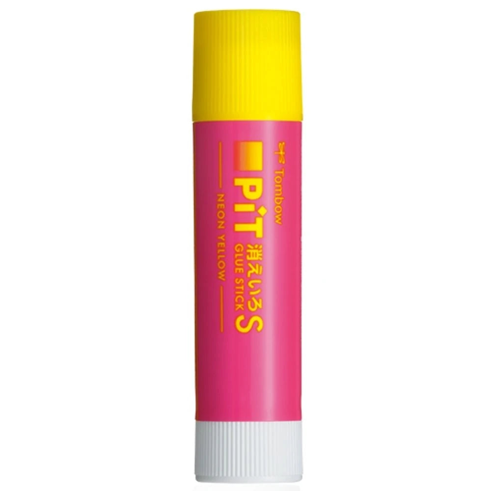 Tombow PiT Kieiro Uçan Neon Sarı Renkli Güçlü Stick Yapıştırıcı 10gr Pembe