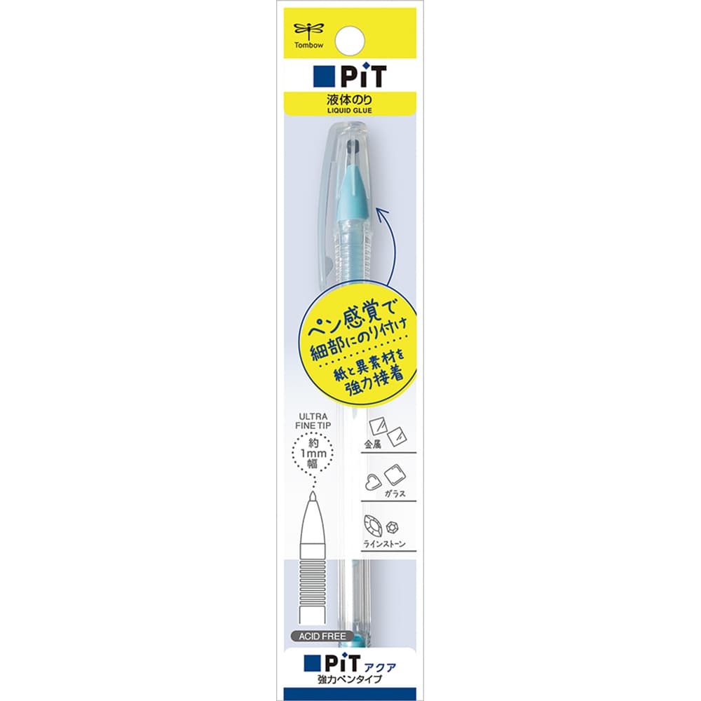 Tombow AQUAPIT Kalem Tipi Sıvı Yapıştırıcı 1.0mm 9ml Paketli (1 adet)