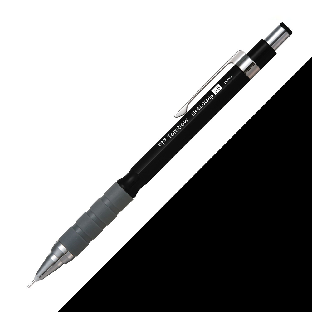Tombow SH-300 Grip Mekanik Kurşun Kalem 0.5mm Siyah