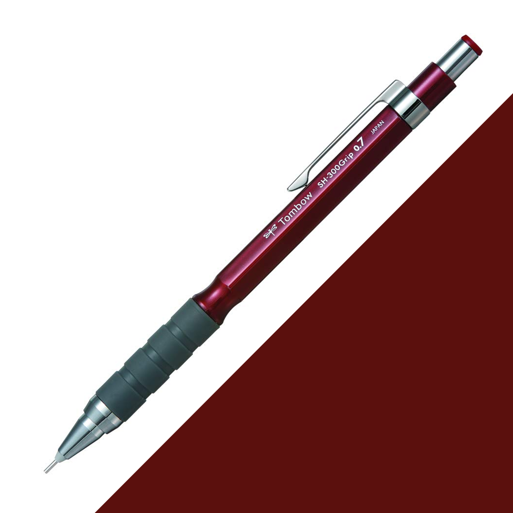 Tombow SH-300 Grip Mekanik Kurşun Kalem 0.7mm Bordo