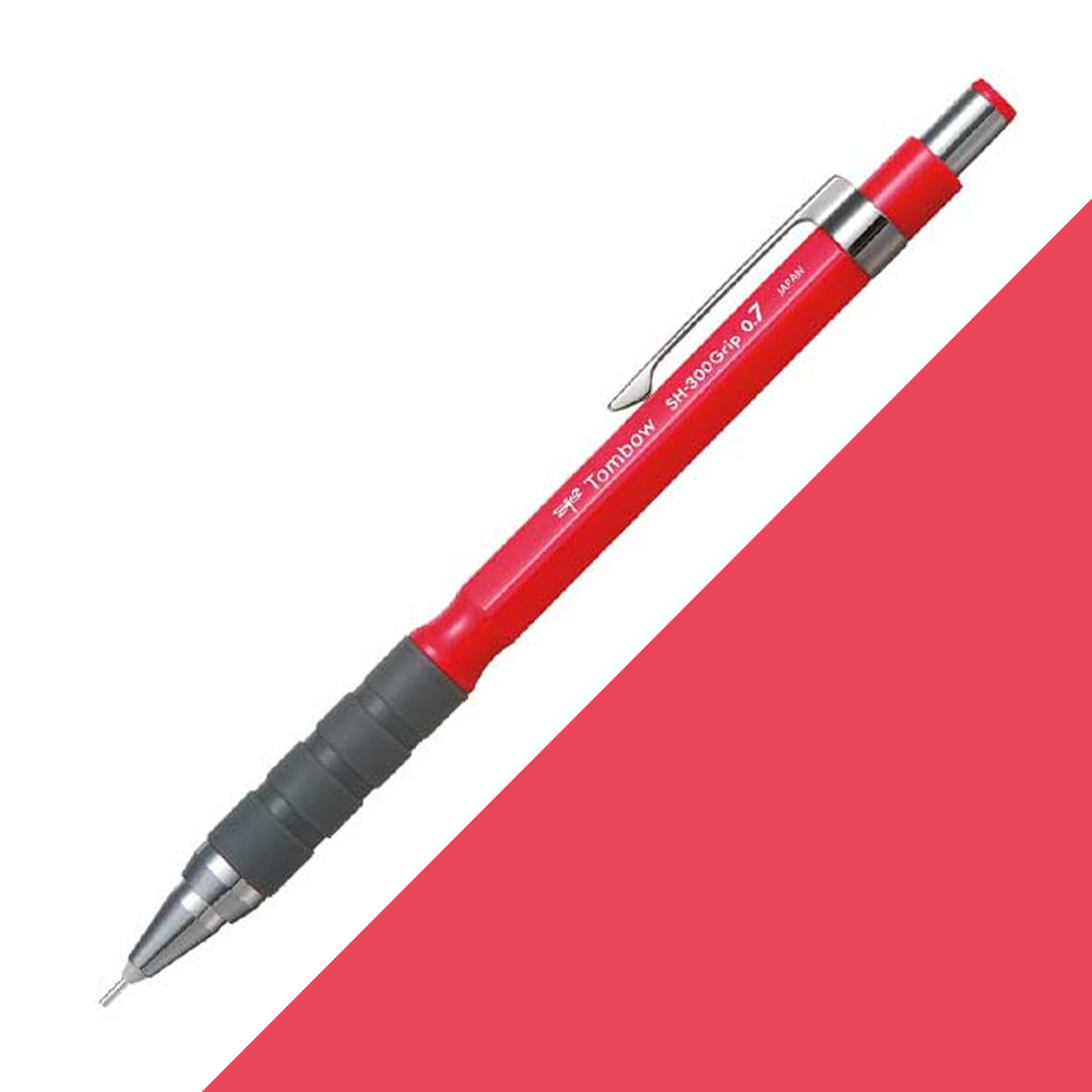 Tombow SH-300 Grip Mekanik Kurşun Kalem 0.7mm Koyu Pembe