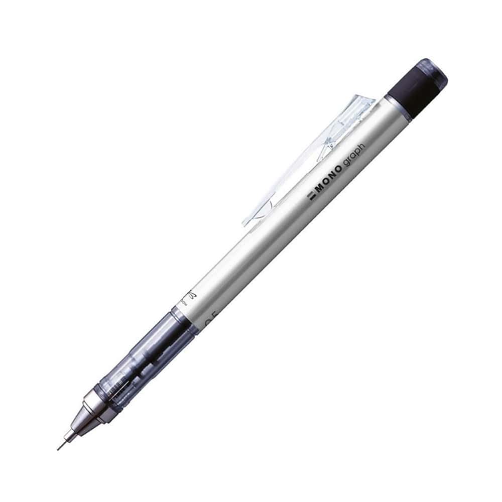 Tombow MONO Graph Metal Mekanik Kurşun Kalem 0.7mm Gümüş