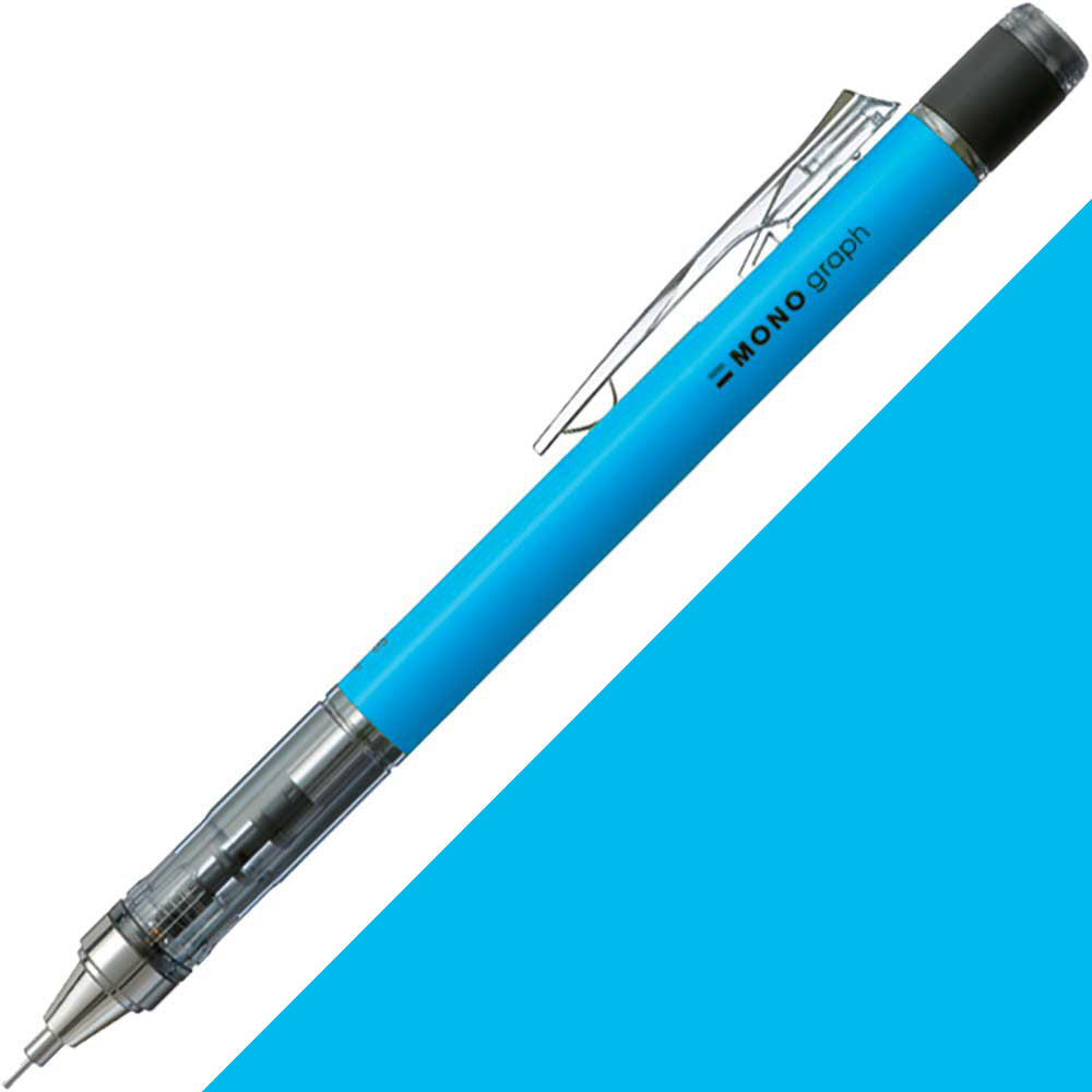 Tombow MONO Graph Neon Mekanik Kurşun Kalem 0.7mm Neon Mavi