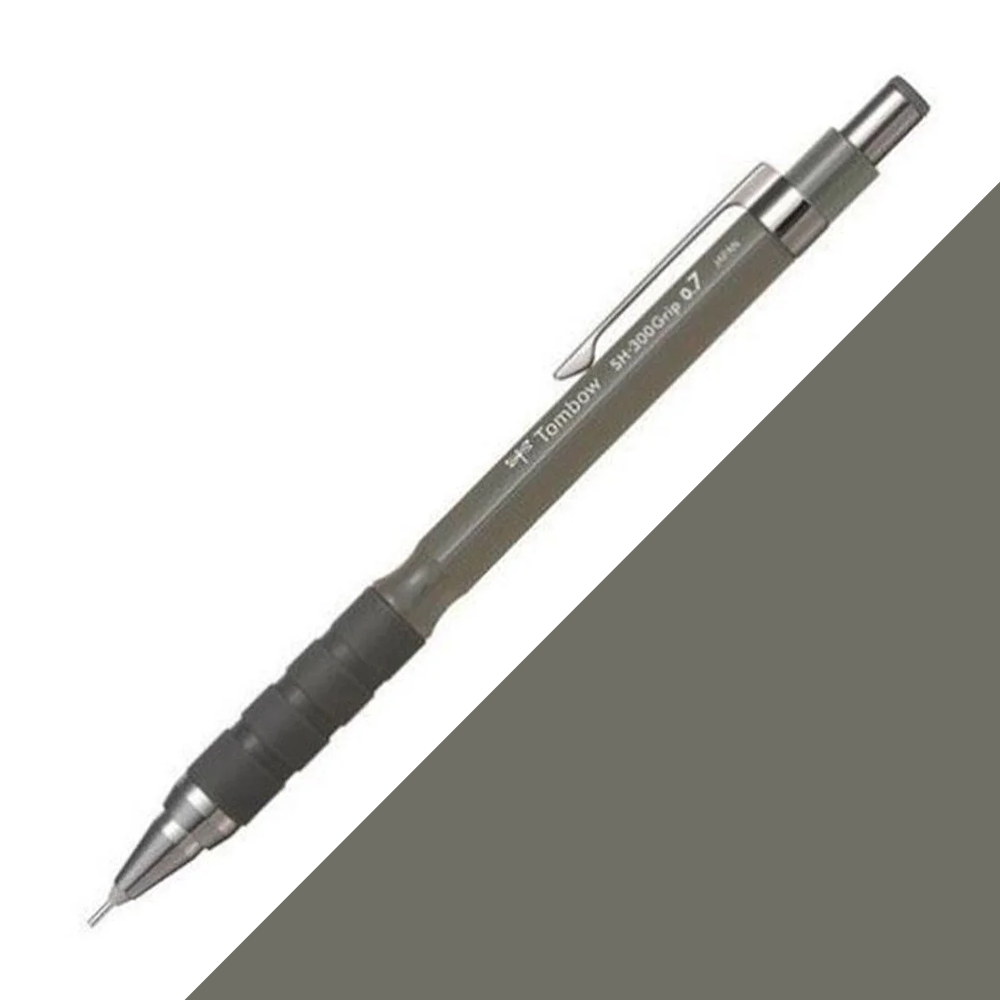 Tombow SH-300 Grip Metalik Mekanik Kurşun Kalem 0.7mm Gümüş