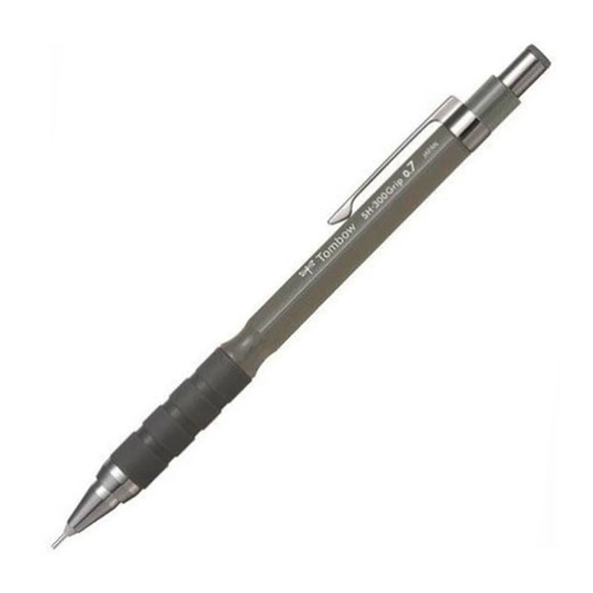 Tombow SH-300 Grip Metalik Mekanik Kurşun Kalem 0.7mm Gümüş