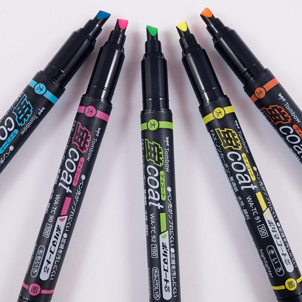 Tombow Kei-Coat Çift Uçlu Fosforlu Kalem Sarı