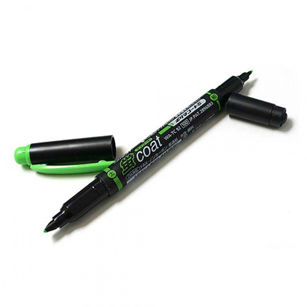 Tombow Kei-Coat Çift Uçlu Fosforlu Kalem Yeşil Sarı