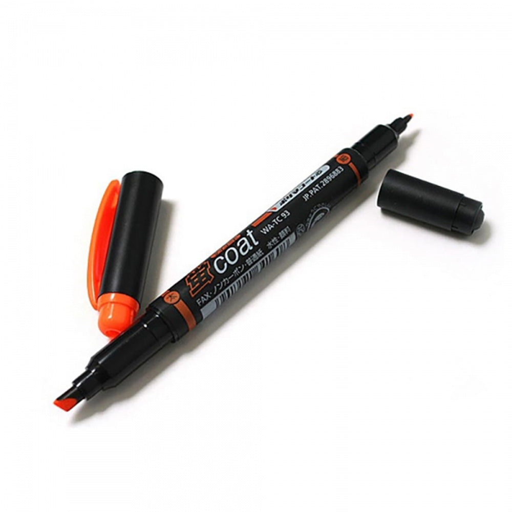 Tombow Kei-Coat Çift Uçlu Fosforlu Kalem Turuncu