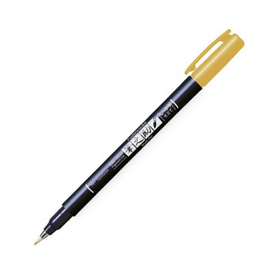 Tombow FUDENOSUKE Colors Sert Fırça Uçlu Çizim & Kaligrafi Kalemi Sarı 03