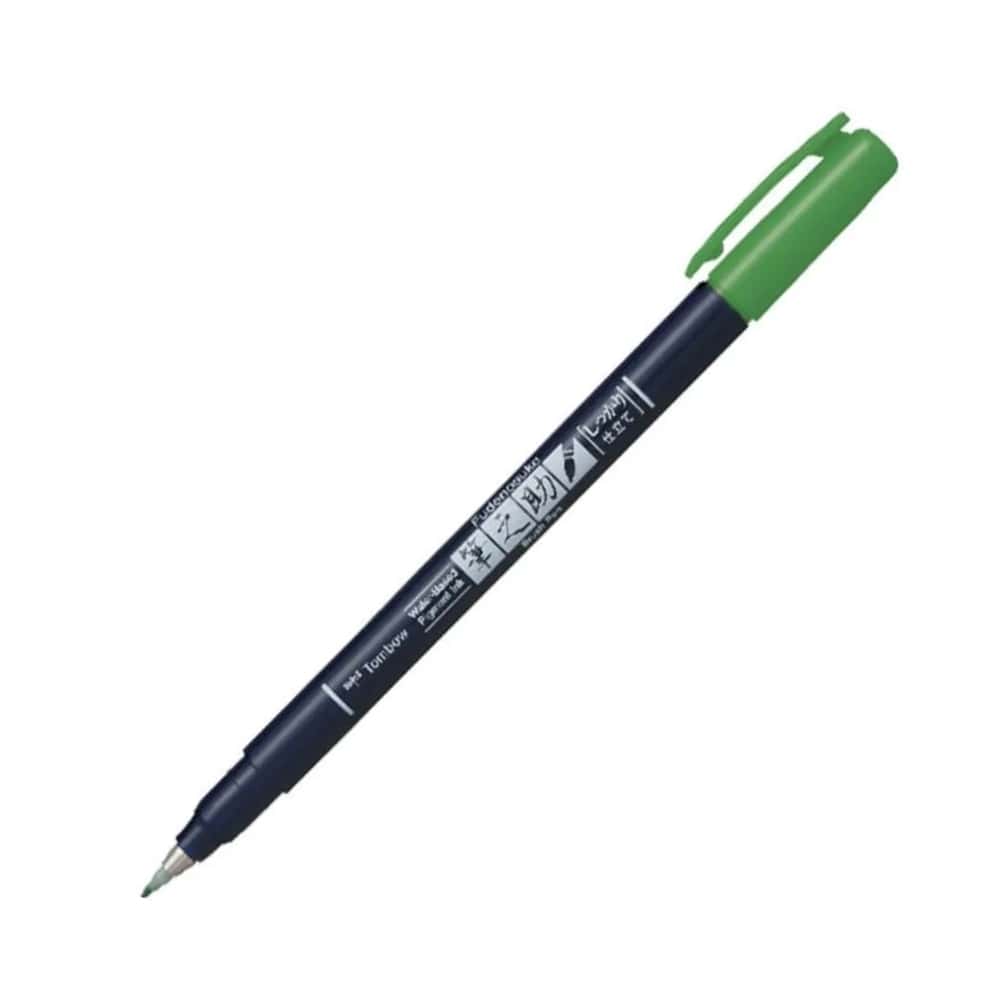 Tombow FUDENOSUKE Colors Sert Fırça Uçlu Çizim & Kaligrafi Kalemi Yeşil 07