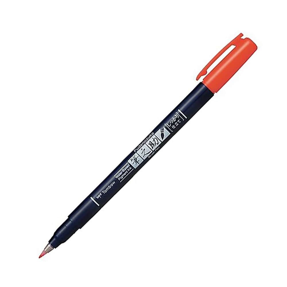 Tombow FUDENOSUKE Colors Sert Fırça Uçlu Çizim & Kaligrafi Kalemi Turuncu 28