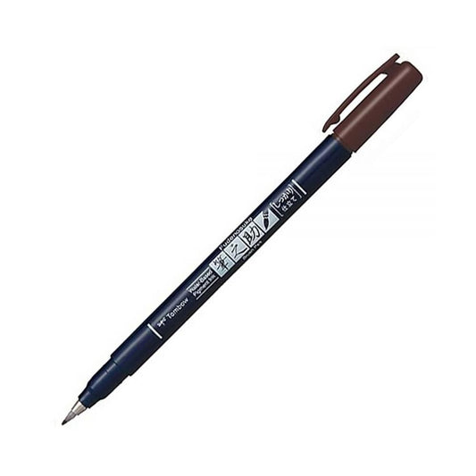 Tombow FUDENOSUKE Colors Sert Fırça Uçlu Çizim & Kaligrafi Kalemi Kahve 31