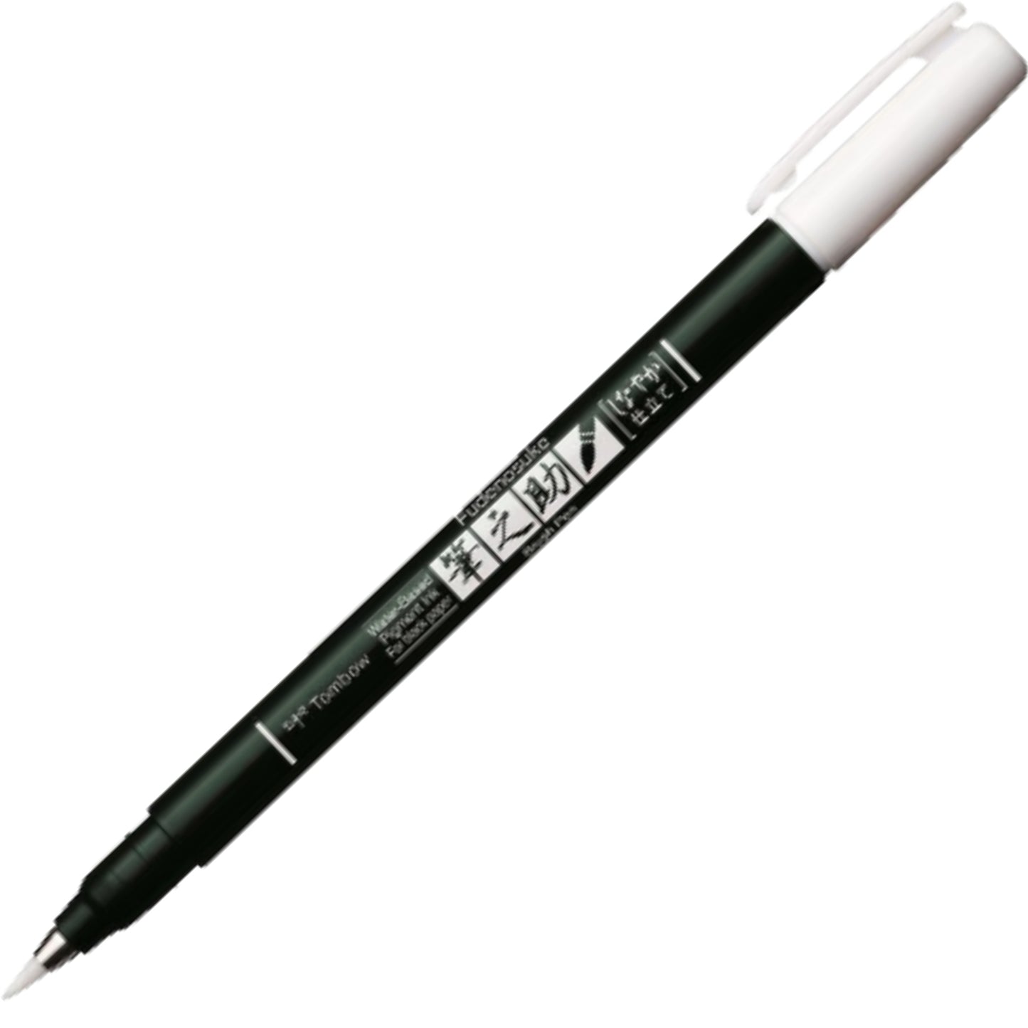 Tombow FUDENOSUKE Colors Yumuşak Fırça Uçlu Çizim&Kaligrafi Kalemi Beyaz 01