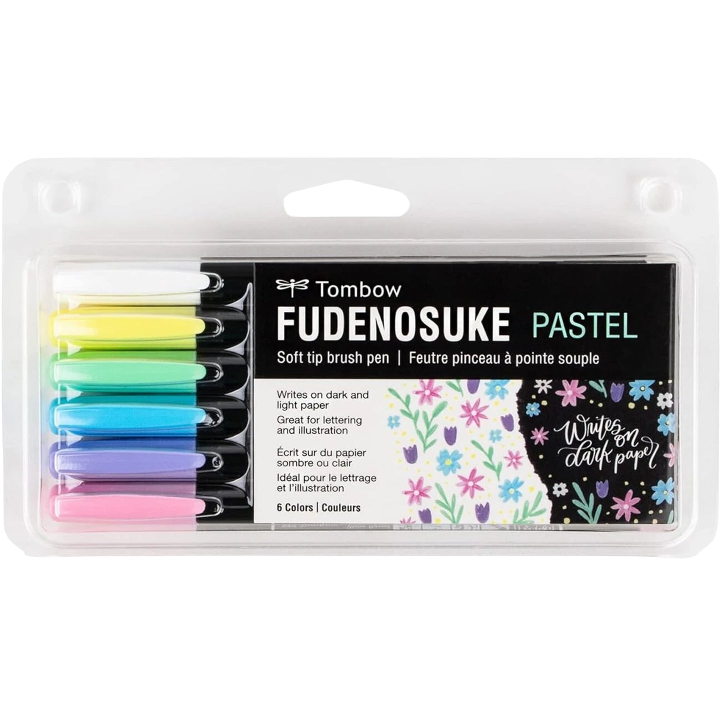 Tombow FUDENOSUKE Colors Yumuşak Fırça Uçlu Çizim&Kaligrafi Kalemi Seti (6 Renk)