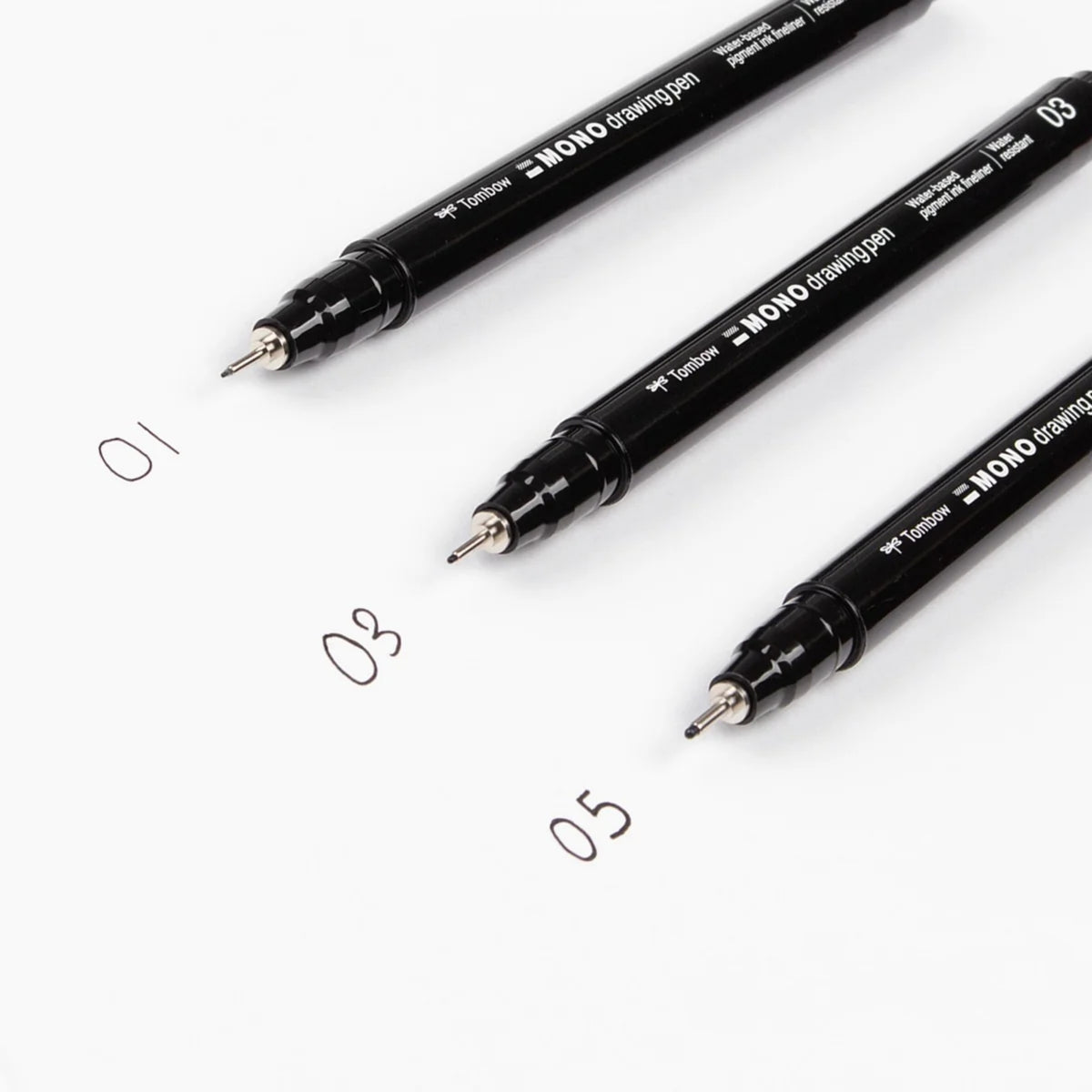 Tombow MONO Çizim Kalemi Çizim Kalemi Seti (3 Uç Kalınlığı)