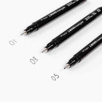 Tombow MONO Çizim Kalemi Çizim Kalemi Seti (3 Uç Kalınlığı)