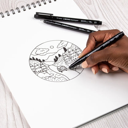 Tombow MONO Çizim Kalemi Çizim Kalemi Seti (3 Uç Kalınlığı)