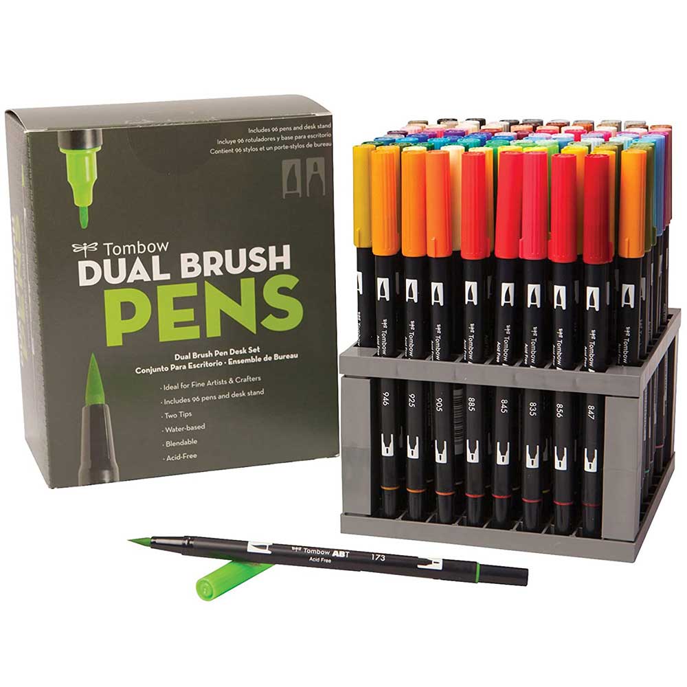 Tombow AB-T Dual Brush Pen 96'li Set (Masa Üstü Standlı) | Colorbox