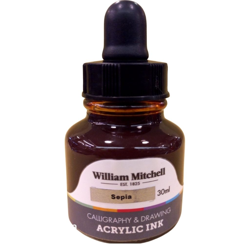 William Mitchell Acrylic Inks 30ml Sepia 07
