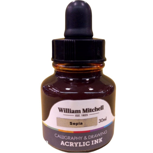 William Mitchell Acrylic Inks 30ml Sepia 07