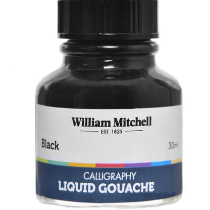 William Mitchell Liquid Gouache 30ml Black 016