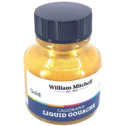 William Mitchell Liquid Gouache 30ml Gold 017