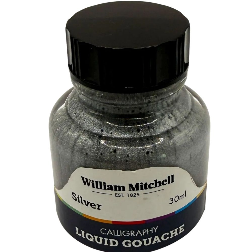 William Mitchell Liquid Gouache 30ml Silver 018