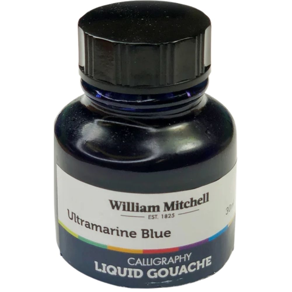 William Mitchell Liquid Gouache 30ml Ultramarine Blue 019