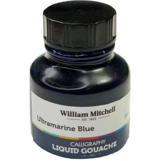 William Mitchell Liquid Gouache 30ml Ultramarine Blue 019