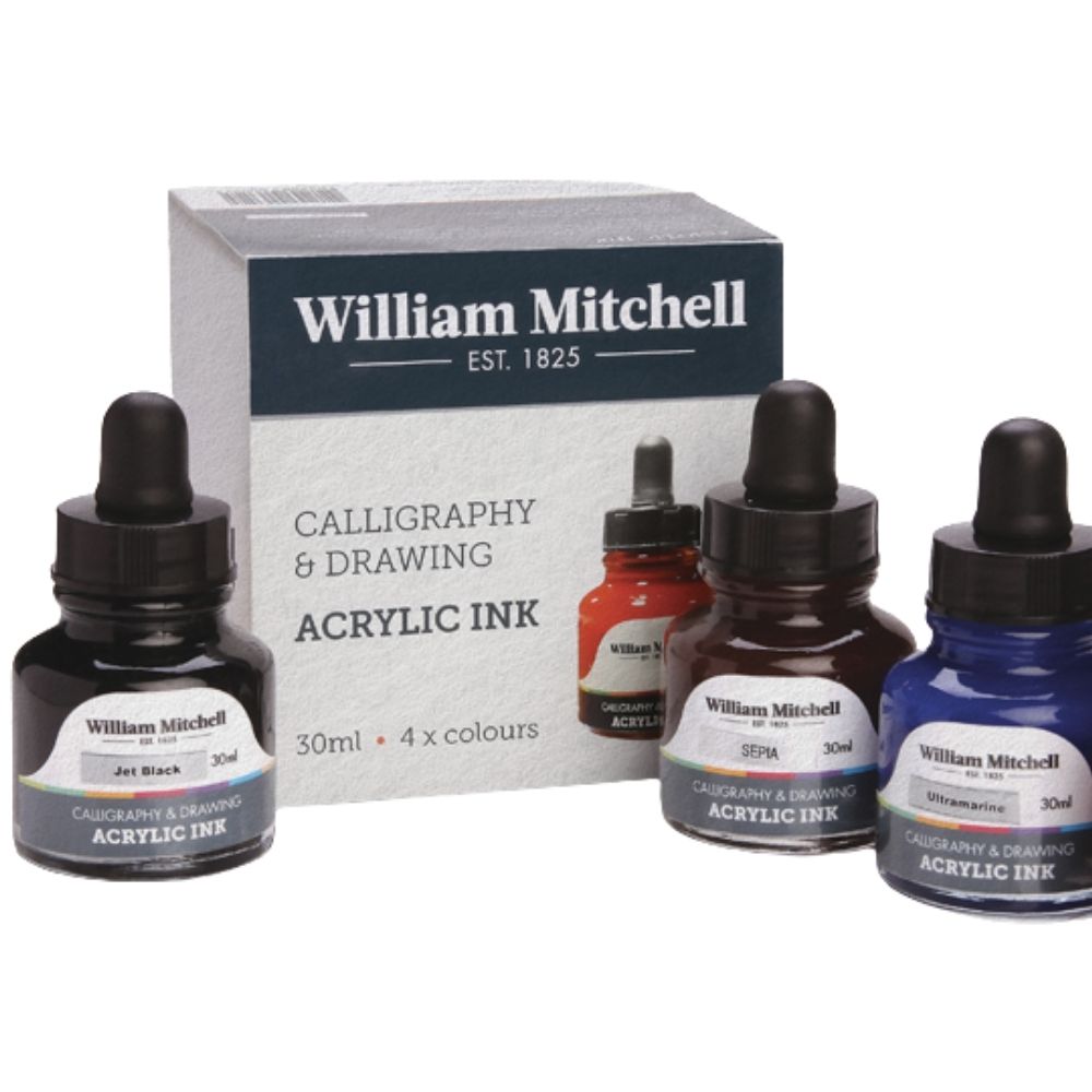 William Mitchell Acrylic Inks 30ml 4'lü Set 1