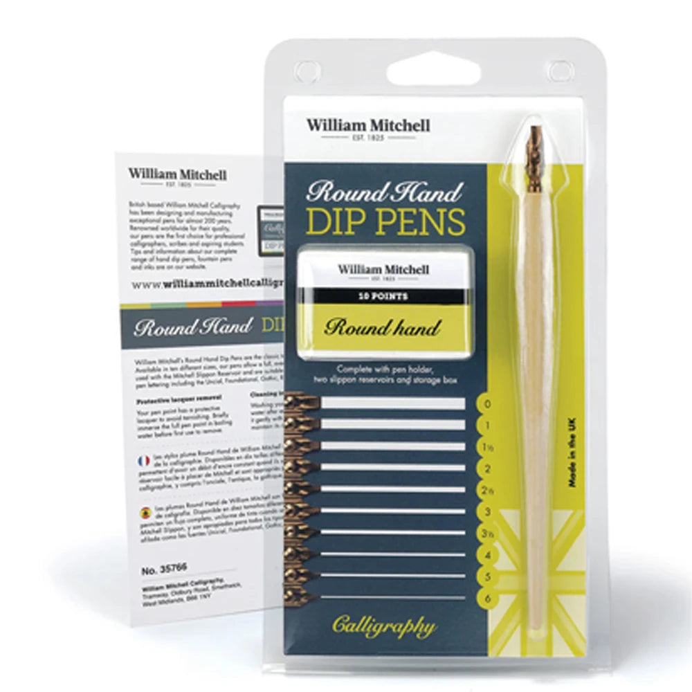 William Mitchell Round Hand Dip Pens (10 Uç)